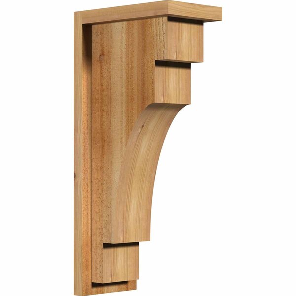 Ekena Millwork Mediterranean Rough Sawn Corbel w/Backplate, Western Red Cedar, 6"W x 10"D x 22"H COR06X10X22MED01RWR - main